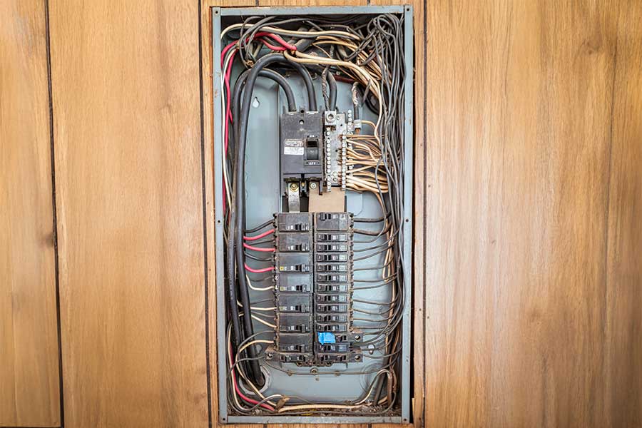 Old electrical panel set for upgrade in Howell, NJ